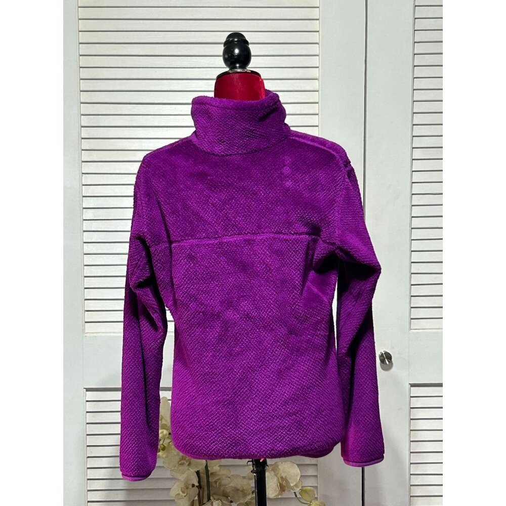 Patagonia Womens Purple Re-Tool Snap T Fleece Polartec Thermal Pullover Sz M 305 - Picture 5 of 13